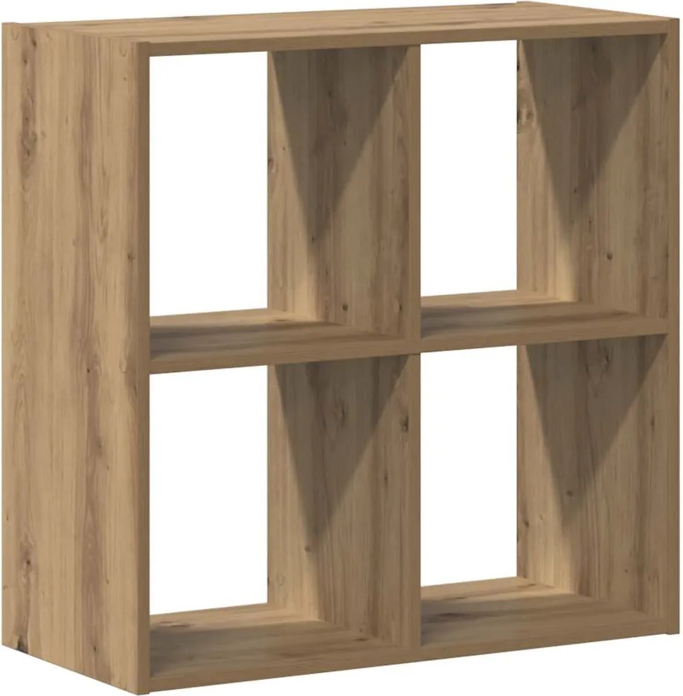 vidaXL kézműves tölgy szerelt fa könyvespolc 68,5 x 32 x 68,5 cm