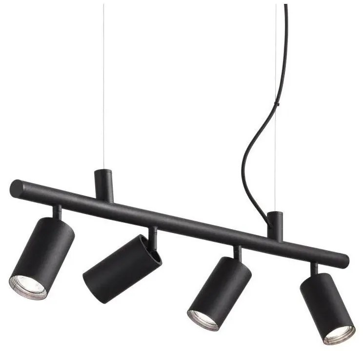 Ideal Lux - LED Csillár zsinóron DYNAMITE 4xGU10/7W/230V CRI 90 fekete