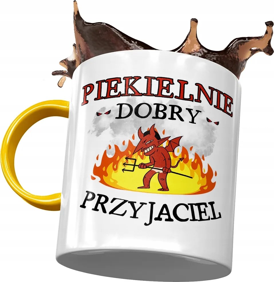 Sárga Bögre Barátnak Pokolian Jó Nyomtatott Fotóval