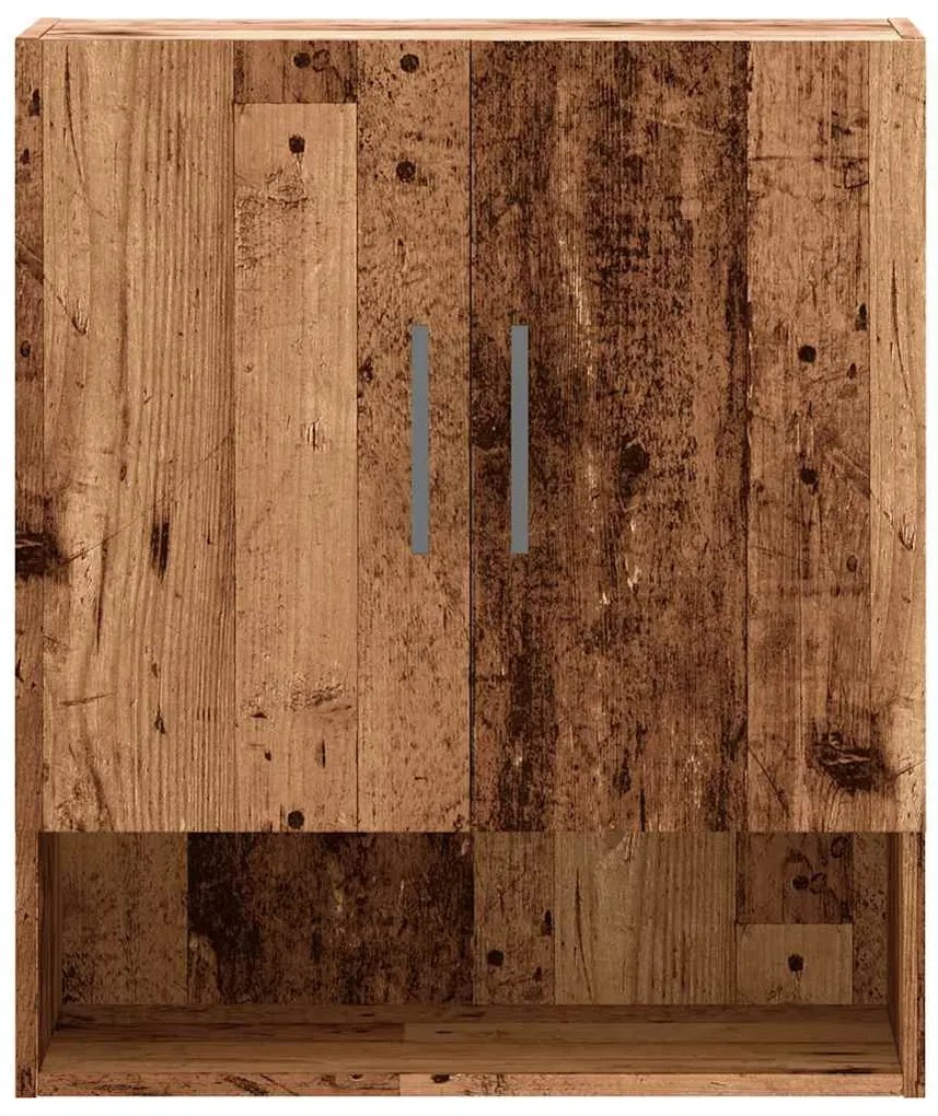 fali szekrény régi fa 60x31x70 cm gépelt fa
