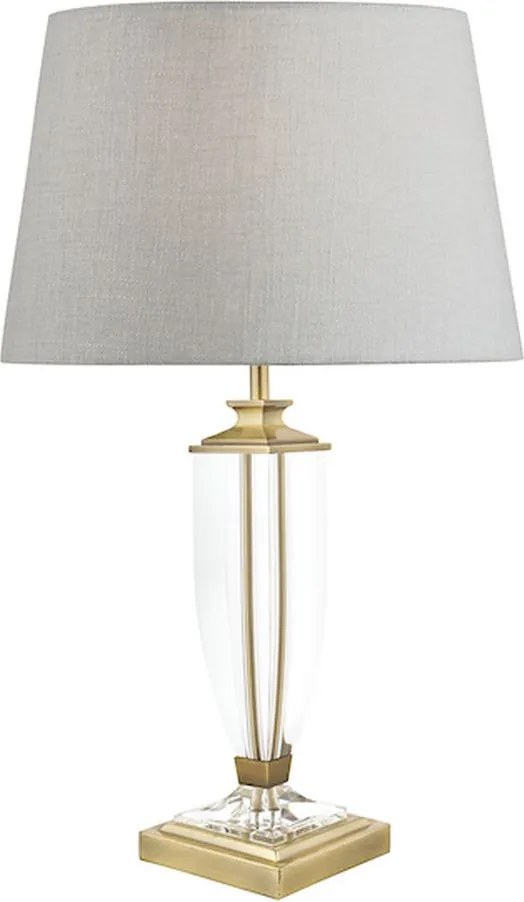 LAURA ASHLEY 3553066-Q CARSON Kristály Asztali lámpa Antik sárgaréz, Fehér B22 IP20