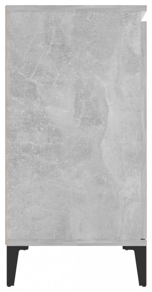 betonszürke szerelt fa tálalószekrény 102 x 35 x 70 cm