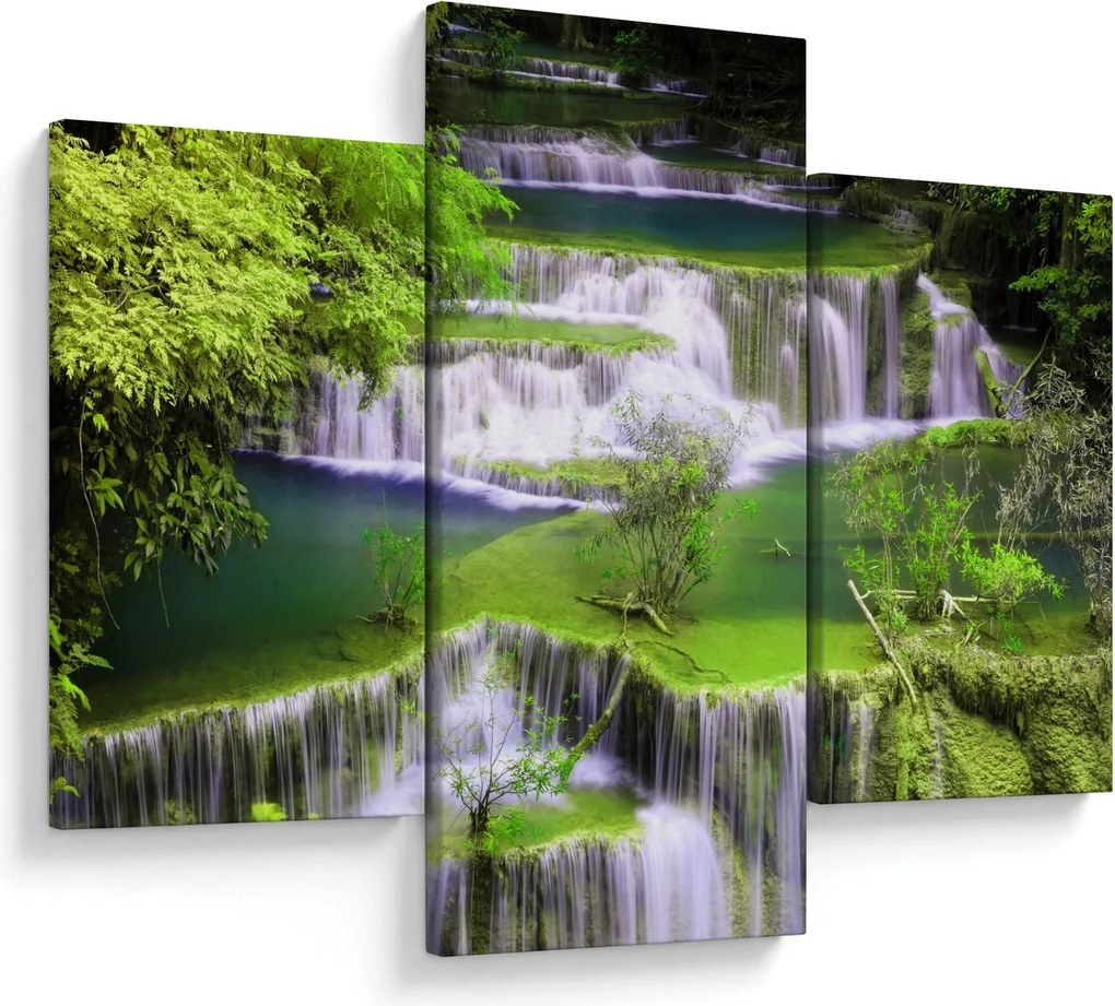 Kép - Huay Mae Khamin vízesések, Kanchanaburi, Thaiföld (90x60 cm)