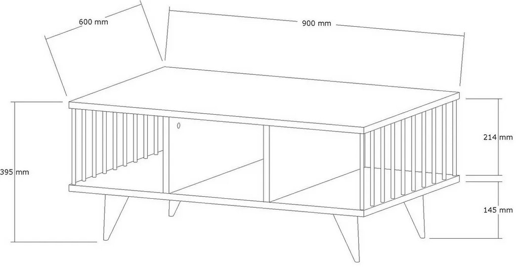 Bert Walnut dohányzóasztal