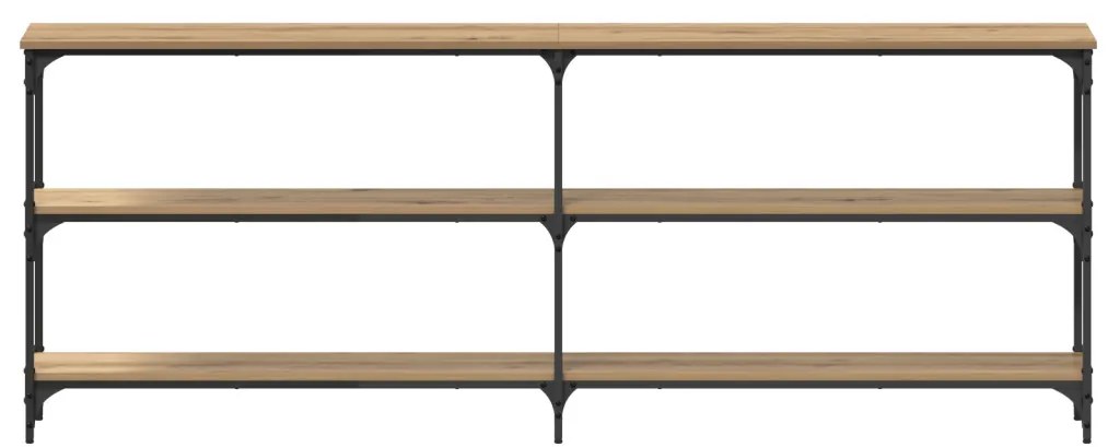 konzol asztal Kézműves tölgy 200x29x75 cm Mérnökfa