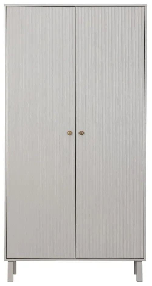 Világosszürke borovi fenyő ruhásszekrény 100x195 cm Madu – WOOOD
