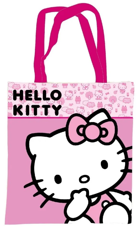 Hello Kitty Pink vászontáska, bevásárlótáska 44 cm