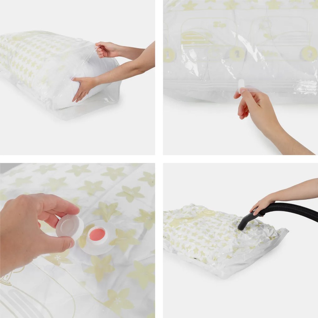 Vákuumtároló zsákok tömörítő készlete Compress LVanilla 100 l, 70 x 100 cm, 5 db, 5 db