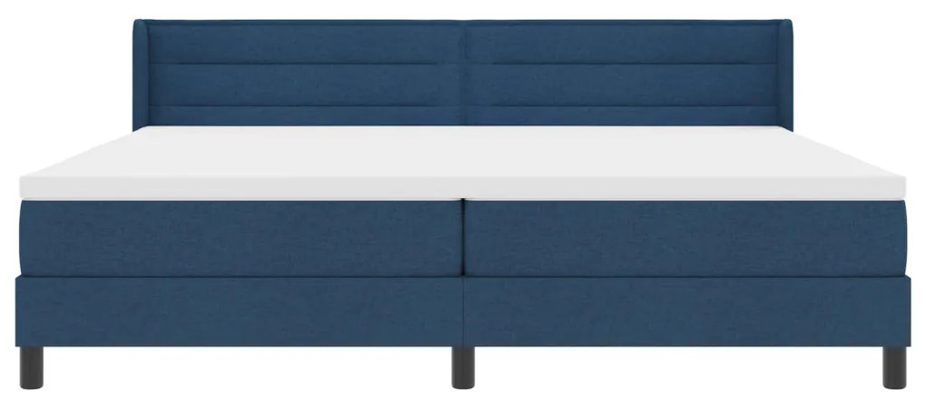 Boxspring ágy matraccal, kék, 200x200 cm - Szövet