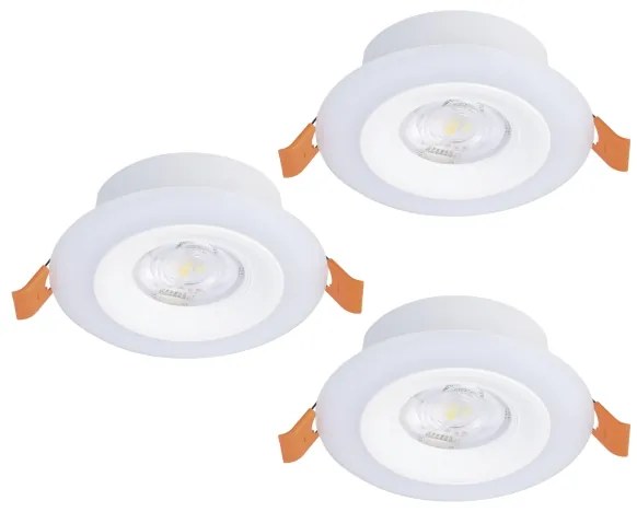 Eglo 901117- KÉSZLET 3xLED RGB Dimmelhető fürdőszobai lámpa CALONGE 3,8W/230V IP44 + + távirányító