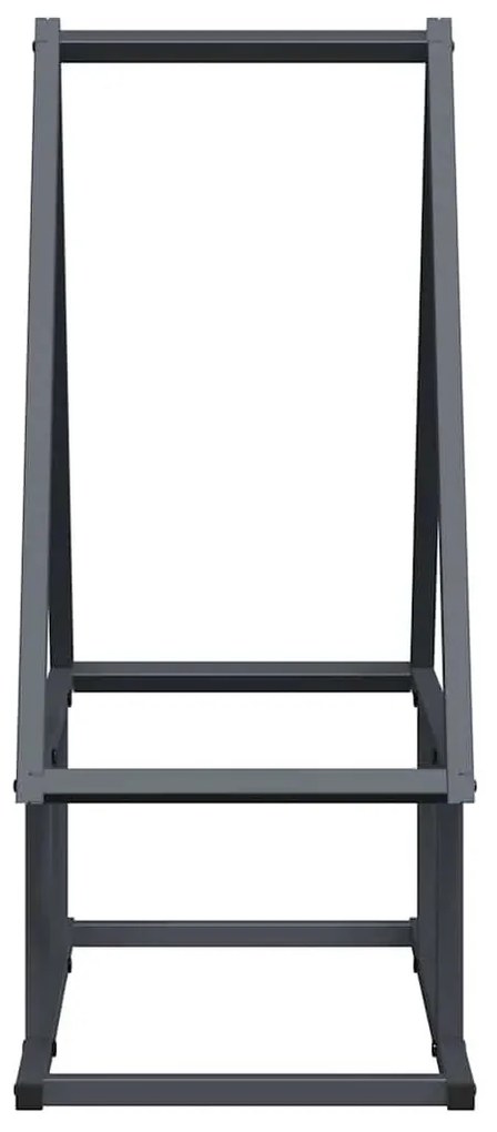 antracitszürke hidegen hengerelt acél tűzifatároló 50x25x60 cm