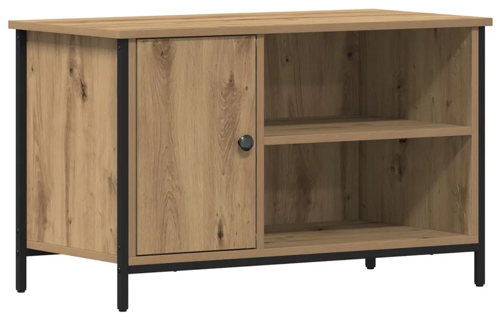 TV szekrény Mesteri tölgy 80x40x50 cm Mérnöki fa és acél