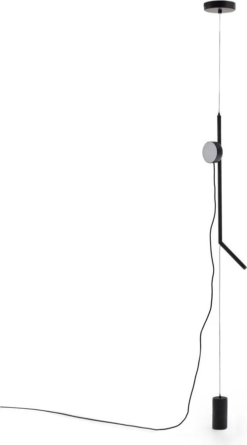 Fekete LED dimmelhető állólámpa (magasság 339 cm) Orey – Kave Home