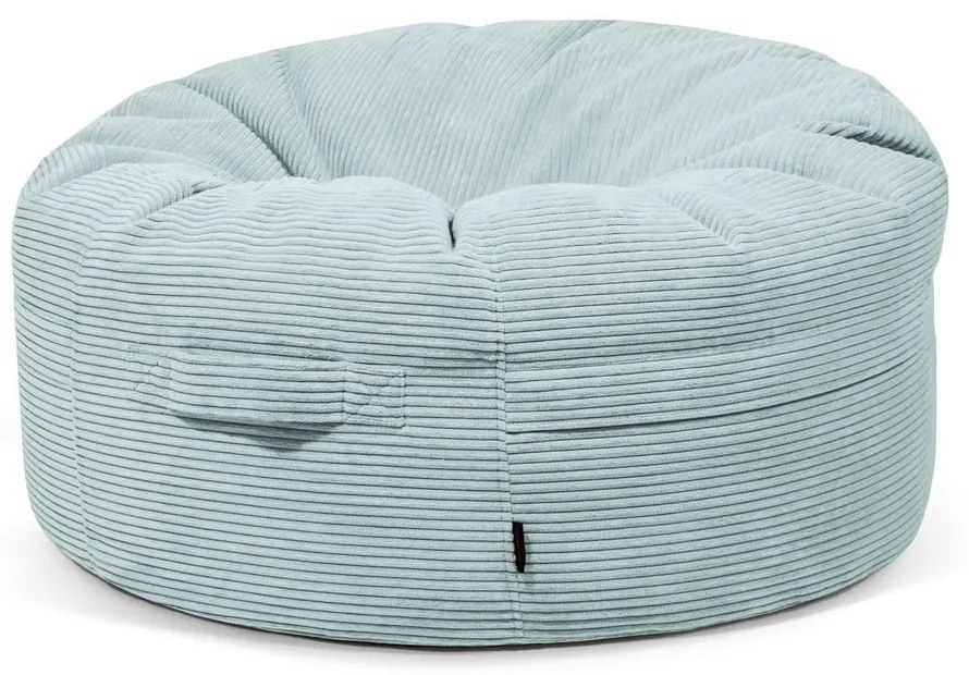 Mentazöld kordbársony babzsákfotel Roll 105 – SLOWDOWN