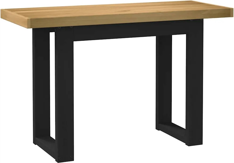 vidaXL íróasztal NOAIN U alakú lábak 120x50x75 cm tömör fa fenyőfa