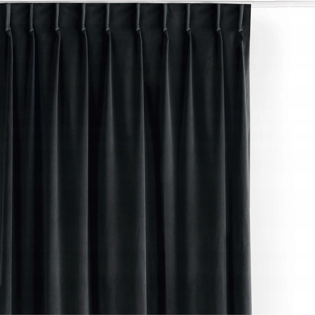 Filumi velvet függöny matt flexy nappaliba Fekete 140x270