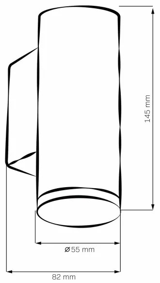 Fürdőszobai fali spotlámpa TURYN 1xGU10/10W/230V IP44 fekete