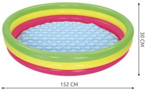Inflatable rainbow pool 152cm Bestway 51103