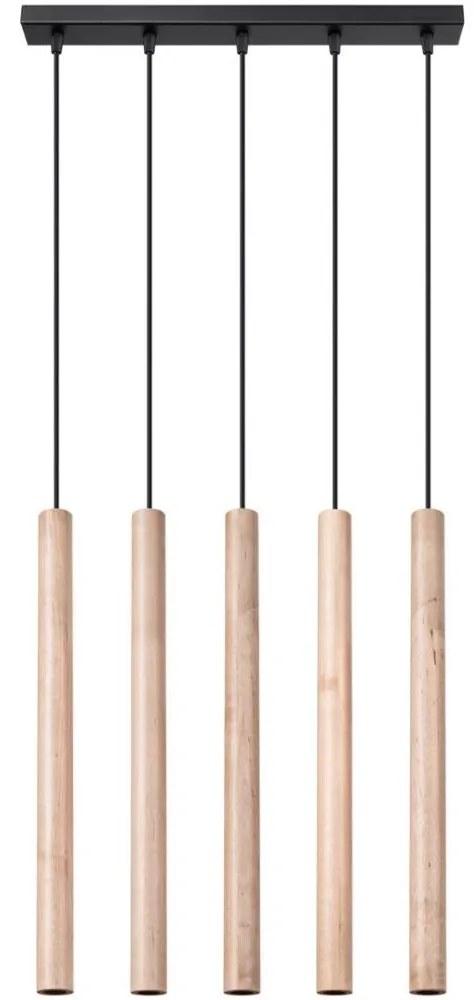 Sollux SL.1269 - Csillár zsinóron PASTELO 5xG9/8W/230V fa
