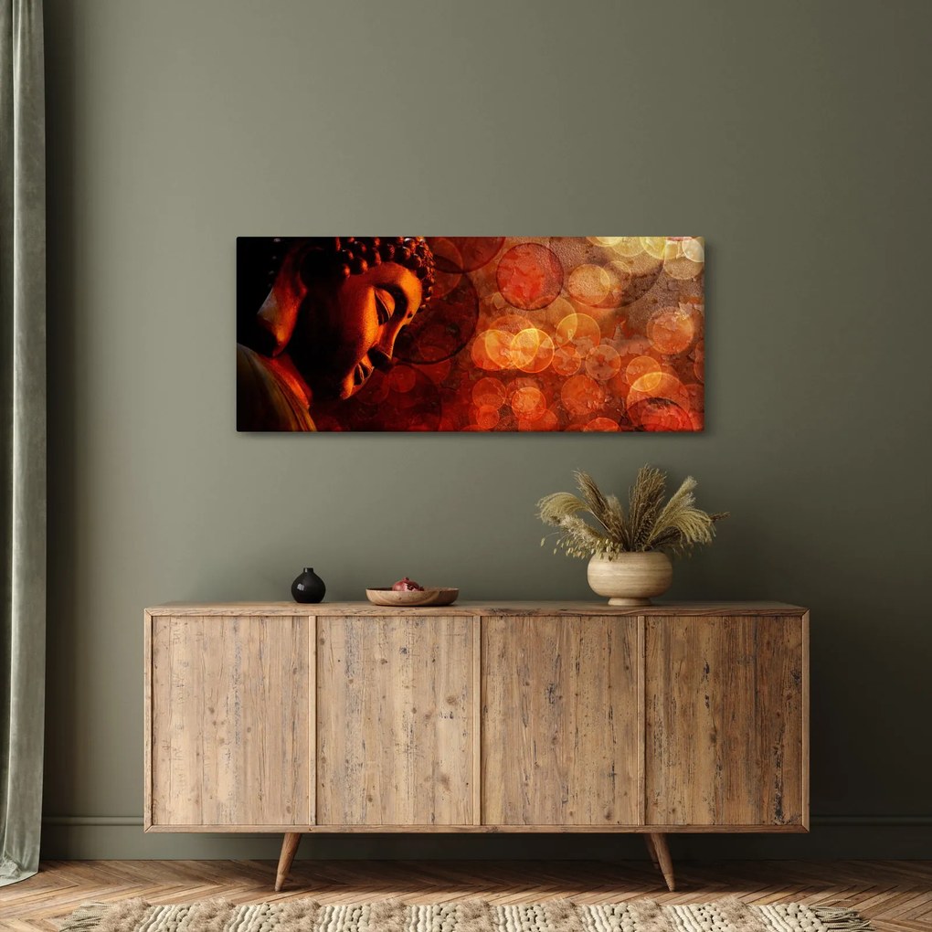 Kép - Buddha piros tónusokkal (120x50 cm)