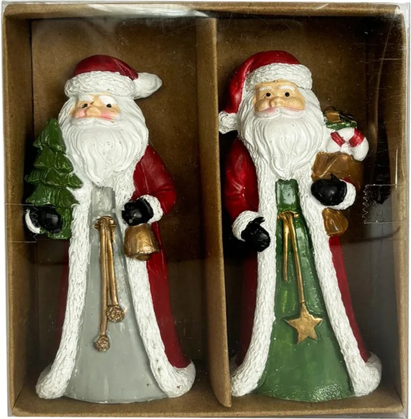 Mikulás poly figura 2 féle 10 cm