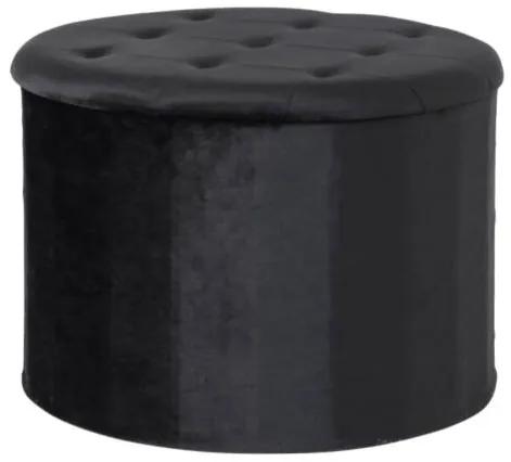 House Nordic - Turup tároló puff, fekete színben