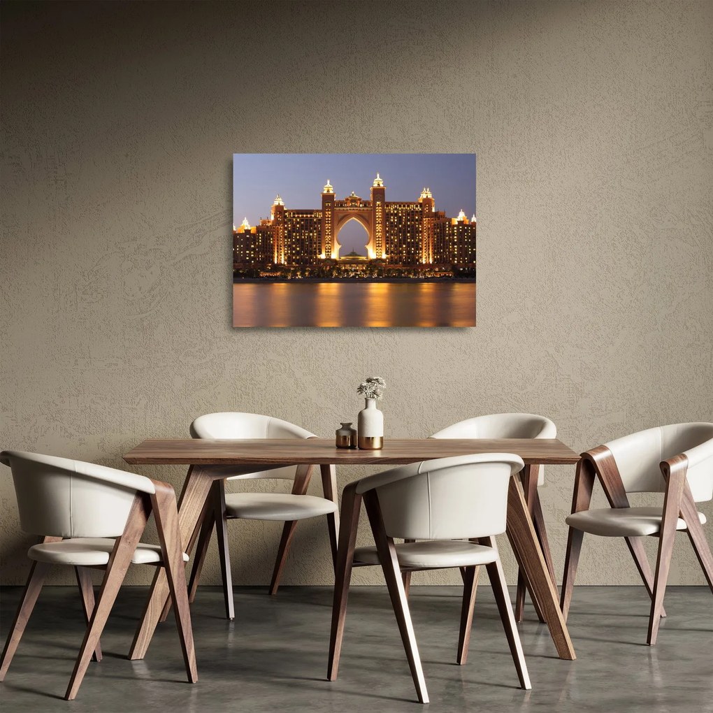 Kép egy épületról Dubajban (üvegen) (70x50 cm)