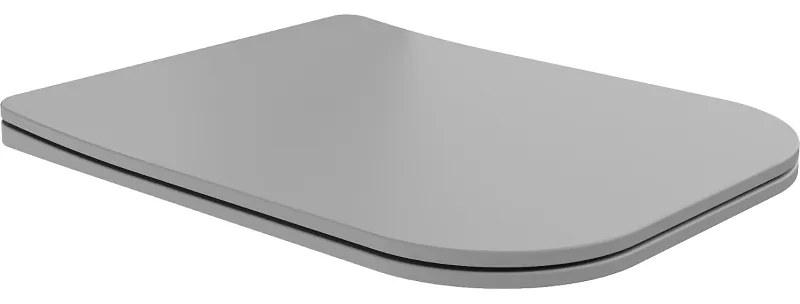 Mexen Teo lassan záródó slim WC-ülőke, duroplast, világosszürke matt - 39840061