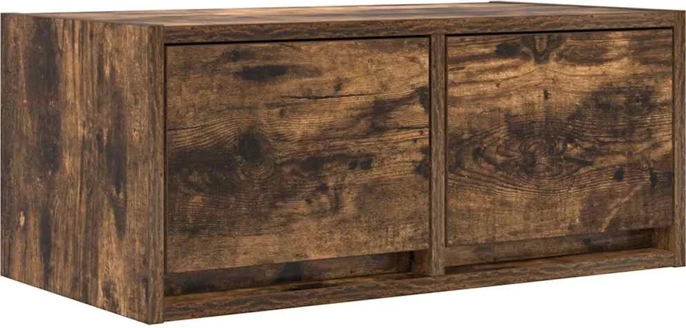 vidaXL füstös tölgy színű szerelt fa TV-szekrény 60x31x25,5 cm