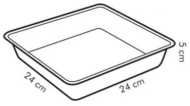 Tescoma DELICIA Négyzet alakú sütőtepsi, 24 x 24 cm