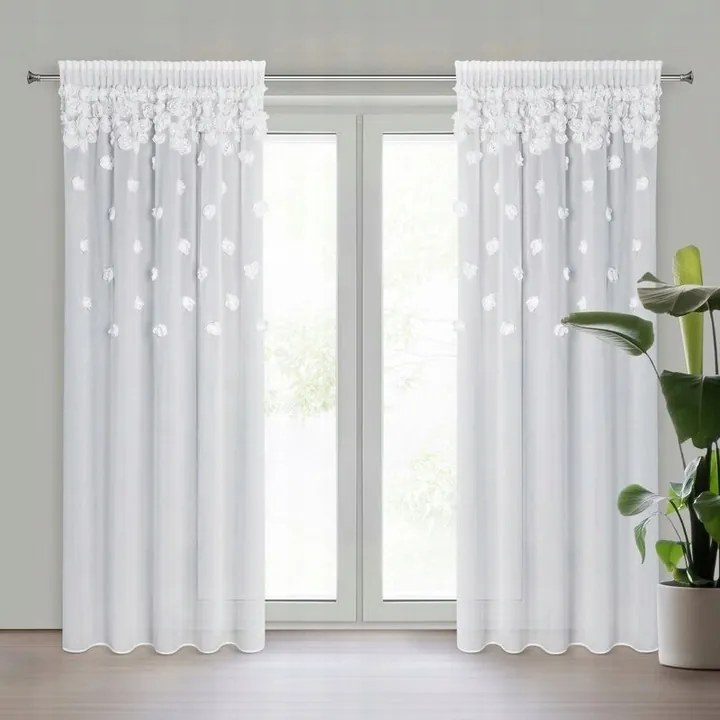 Diana szalagfüggöny 140x270 fehér