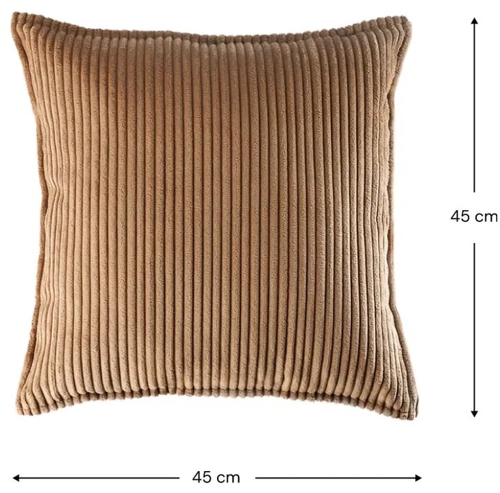 Barna kordbársony párna gyerek kanapéhoz Block – Wigiwama