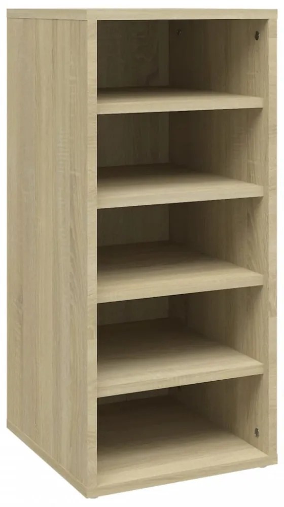 2 db sonoma tölgy színű szerelt fa cipősszekrény 31,5x35x70 cm