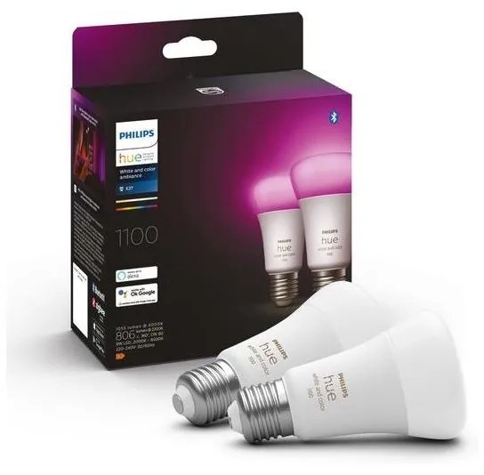 Philips KÉSZLET 2x LED Dimmelhető izzó Philips Hue WACA A60 E27/9W/230V 2000-6500K P4647