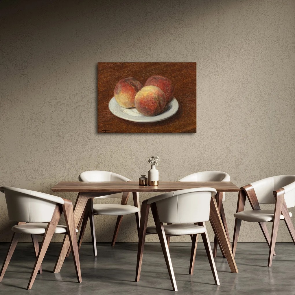 Kép - Henri Fantin-Latour, Three Peaches on a Plate, reprodukciók (70x50 cm)