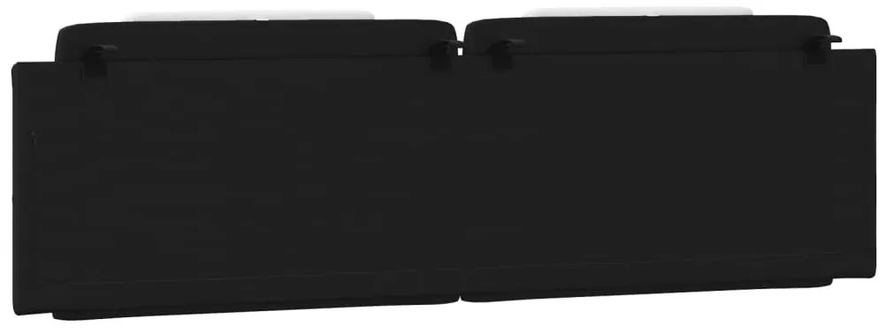 fekete és fehér műbőr fejtámla párna Viana 180 cm