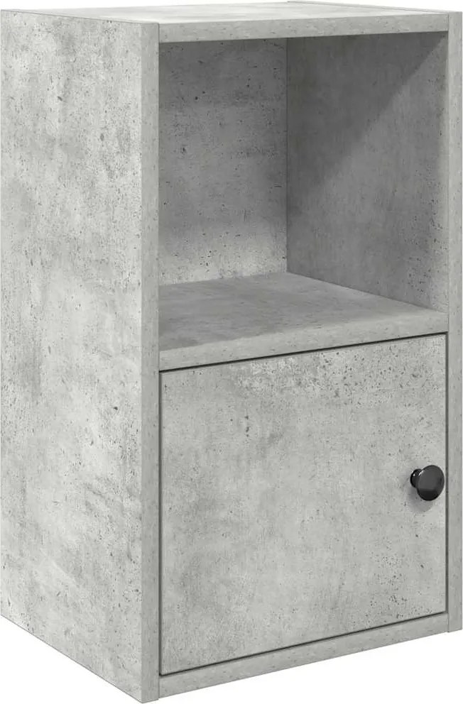 vidaXL betonszürke szerelt fa könyvespolc 31x24x52 cm