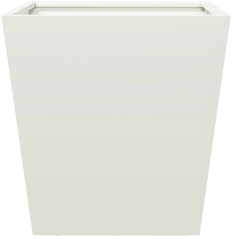 2 db fehér acél kerti növénytartó 40 x 40 x 40 cm