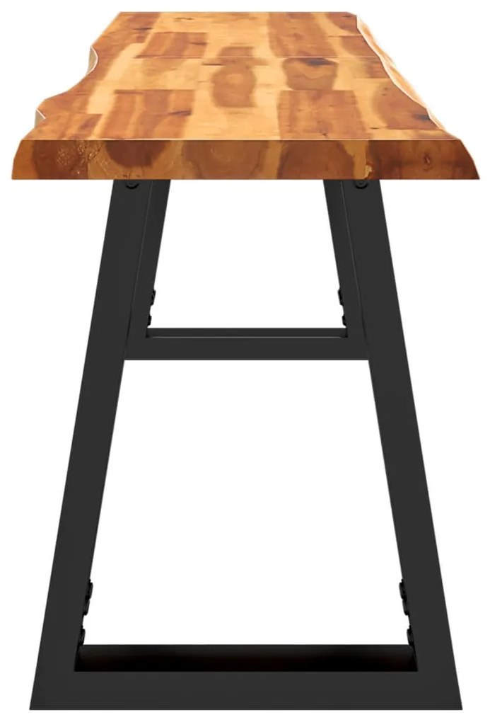 tömör akácfa pad természetes éllel 140 cm