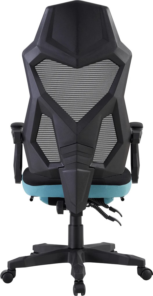 Irodai/gamer szék, fekete/neomint, teherbírás 150 kg, JORIK NEW