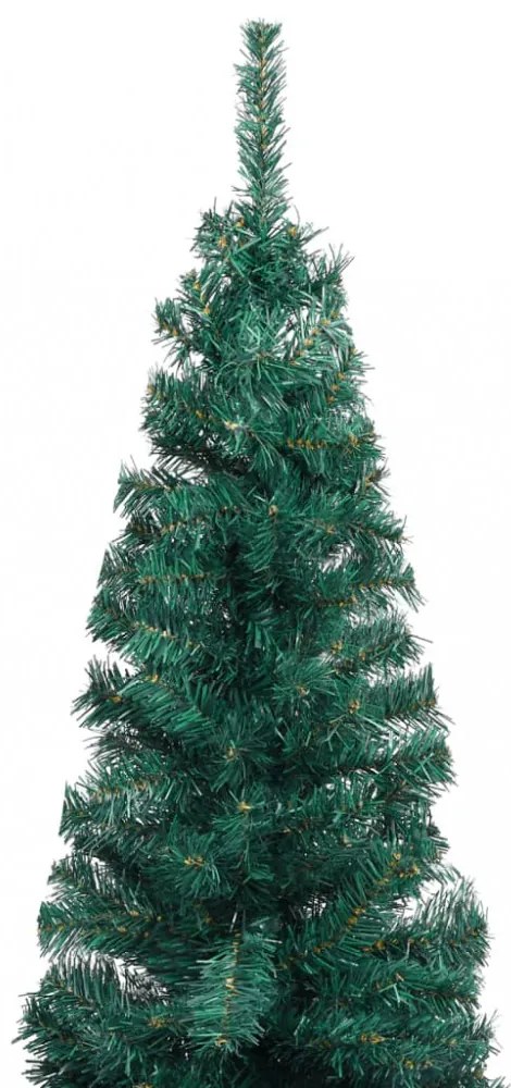 zöld PVC vékony műkarácsonyfa állvánnyal 120 cm