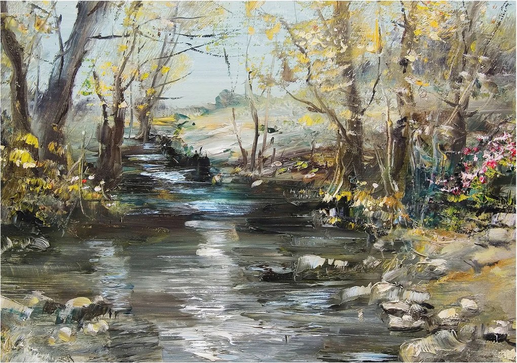 Fotótapéta Flizelin Dekoratív az irodába Erdei patak 312x219 Ragasztó