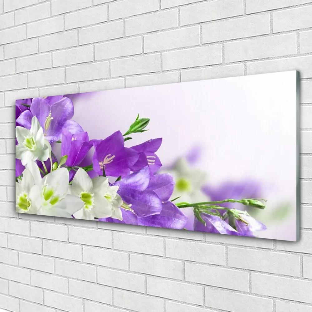 Akrilüveg fotó virágok növények 125x50 cm
