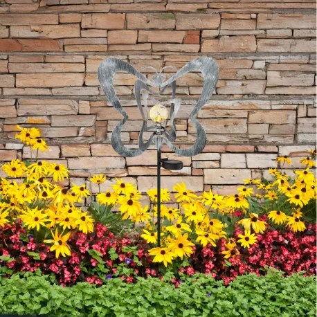 Globo 36581 Solar lámpa, ezüstszürke/fekete fém, matt fekete műanyag, átlátszó gömb repedezett üveg hatással, tolókapcsoló, AAA 300mAh 1.2V elemmel, IP44, HxSzxM: 380x60x830mm, tartozék: 0.06W 3V LED, 3000K