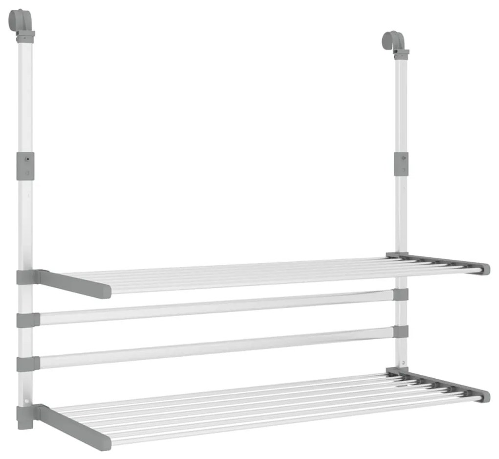 alumínium erkély ruhaszárító 89 x 25 x (60-95) cm
