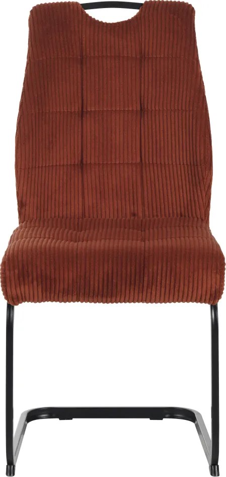 Étkezőszék, terrakotta/fekete, KELMA