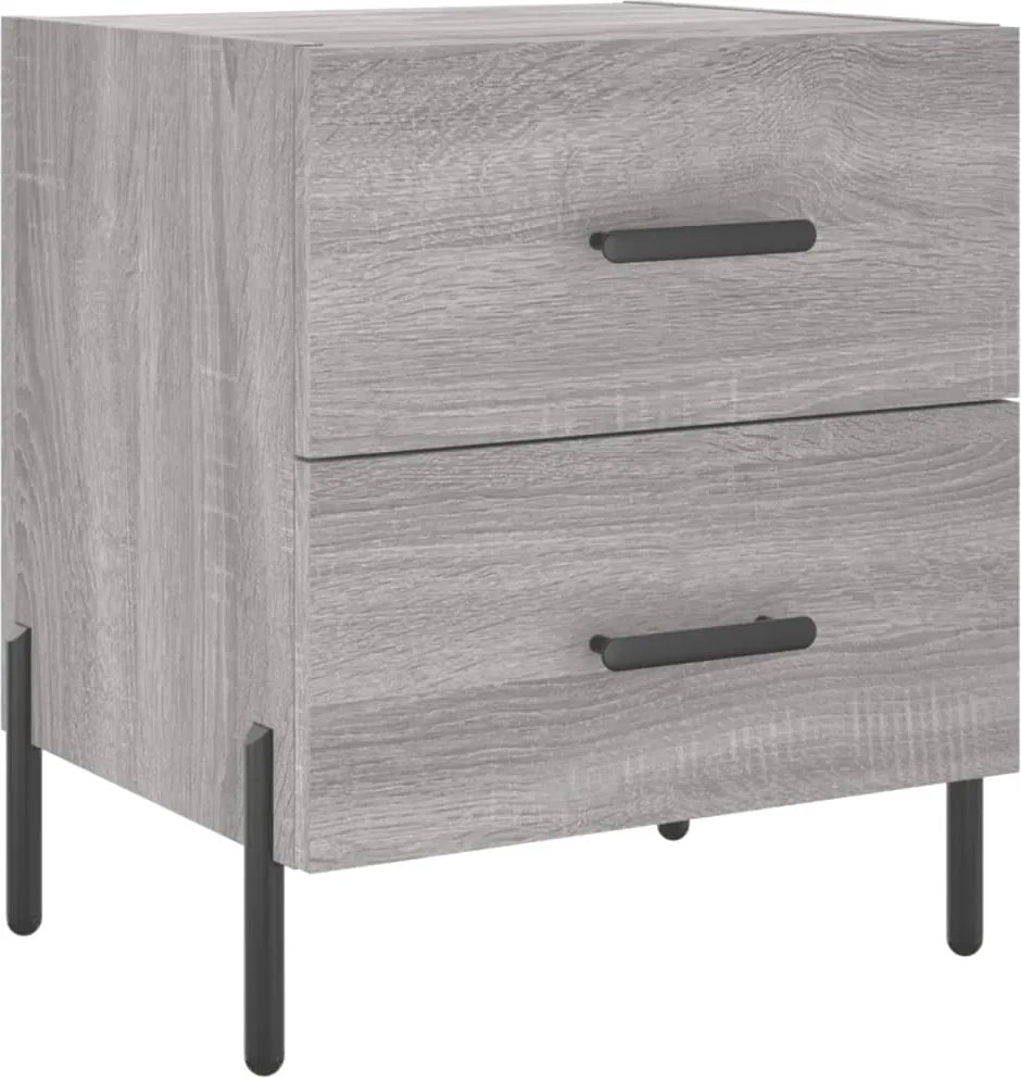 vidaXL szürke sonoma színű szerelt fa éjjeliszekrény 40 x 35 x 47,5 cm