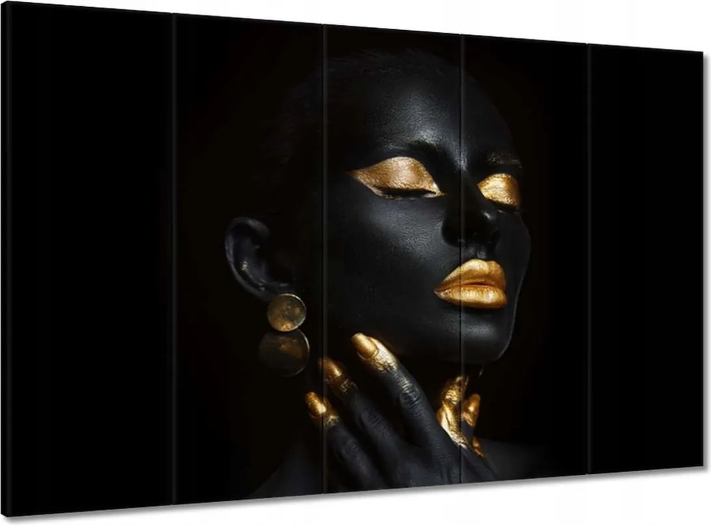 Vászonkép 100x70 Arannyal borított arc