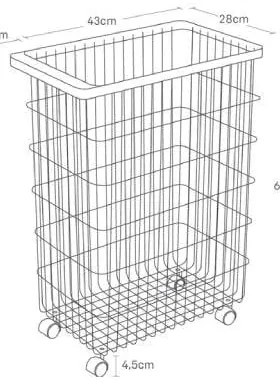 Fehér fém szennyeskosár 55 l Tower – YAMAZAKI