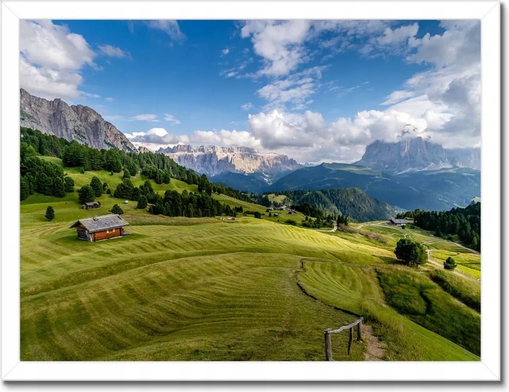 Poszterek keretben 40x30 Bárányok a hegyi réten